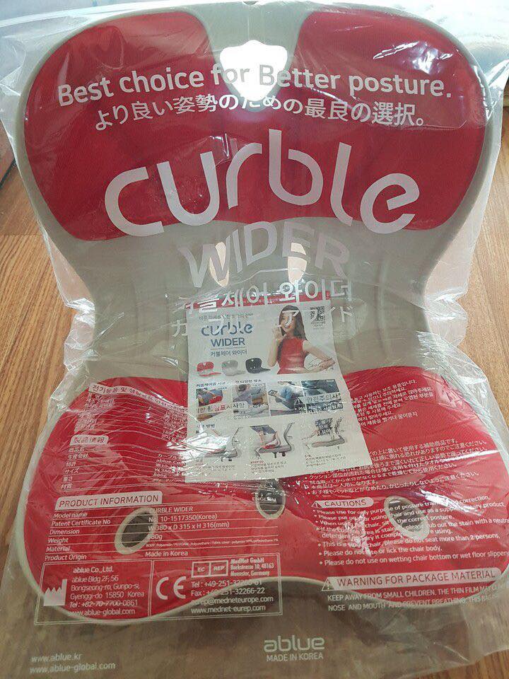 韓國製🇰🇷Curble Wider 坐墊矯正椅背(母親節特別優惠價:HK$450) 韓國代購