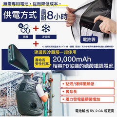 2026年新款 Thanko Cooling Vest 極冷冷藏服(背心款) - 林地綠-5L | 珀爾帖兩級製冷 | 環境溫度最高-19℃ | 新款風力增强60% | 香港行貨 |