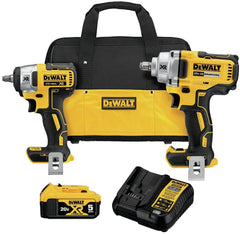 美行得偉Dewalt DCK215P1 20V MAX XR(5 Ah*1) 3/8 吋無線衝擊扳手+ 1/2 吋中檔衝擊扳手,帶Detent Pin套裝(預購10-15日) DEWALT得偉(美行)