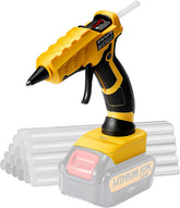 Dewalt得偉充電式熱膠槍,適用於 Dewalt 18/20V Max 鋰離子電池,30 秒快速預熱熱熔膠槍帶 30 根膠棒(7*150 毫米),用於工藝品和 DIY 及維修(僅限工具) 鋰電池接口無線熱膠槍