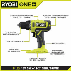 RYOBI ONE+ PCL1400K2 18V 無繩 4 工具組合套裝 1.5 Ah 電池*1+ 4.0 Ah 電池*1 RYOBI 良明(美行)