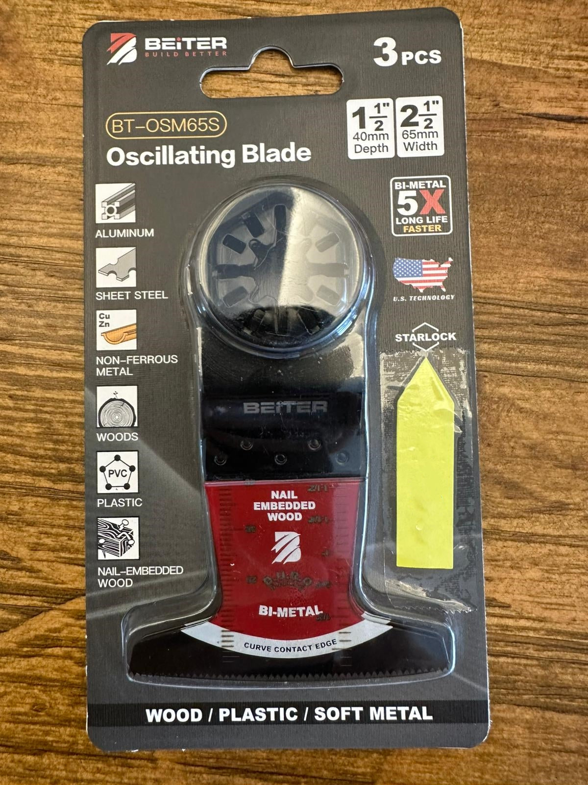 Beiter BT-OSM65S(多用途)雙金屬物料切割能力快,耐用度高 (3片裝) Beiter