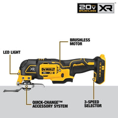 美行DeWalt新款 20V MAX XR® 3速無繩振盪多功能萬用寶工具套裝現貨 DEWALT得偉(美行)