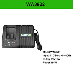WORX 20V 電池充電器 寬接口快充 WA3924 /WA3922 WORX 威克士