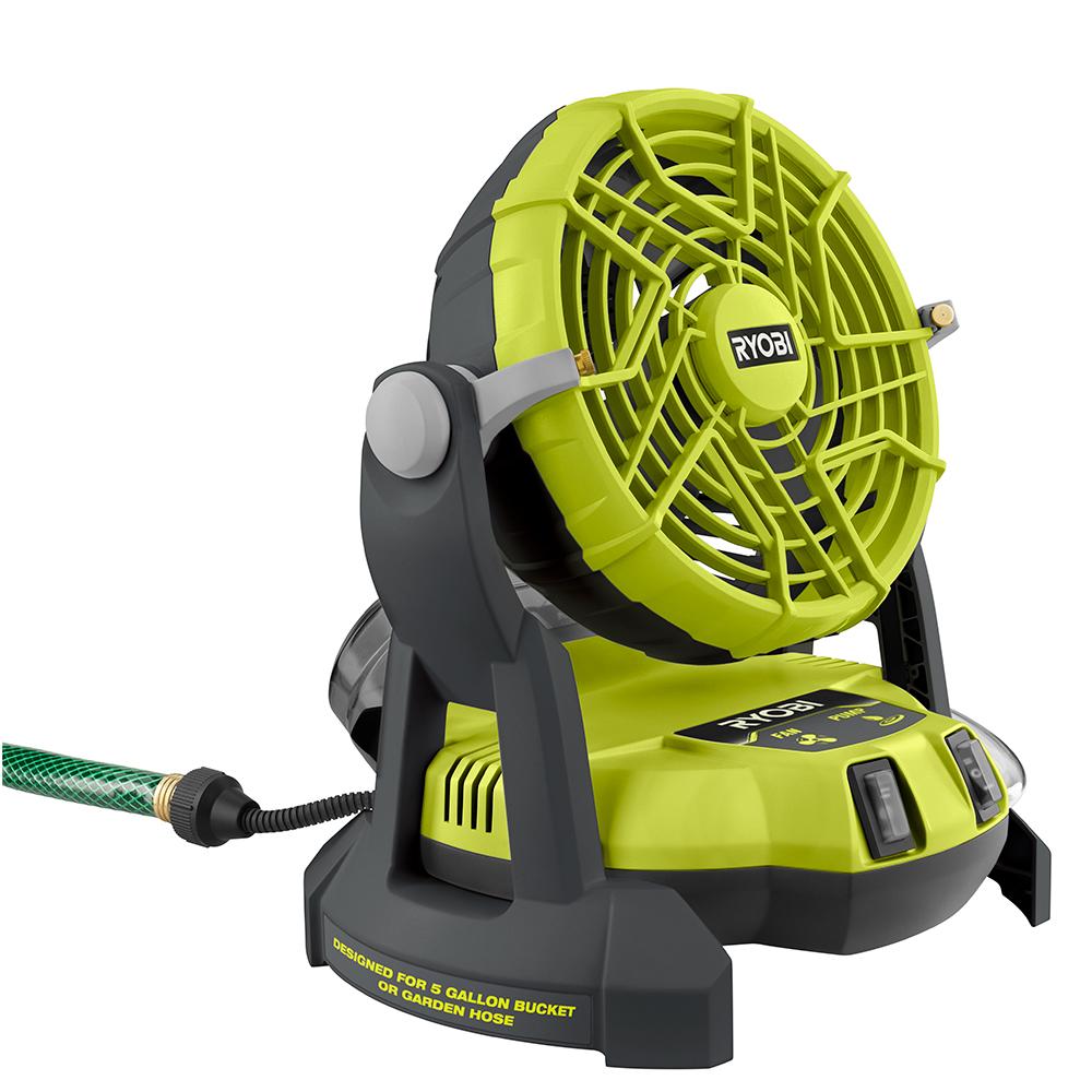 美國RYOBI 18 Volt ONE+ 便攜式鬥頂噴霧風扇(淨機) RYOBI 良明(美行)