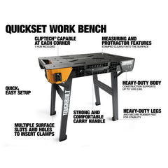 TOUGHBUILT TB-WB700正品快速折疊工作台鋸木建築施工重型工具台(現貨) TOUGHBUILT