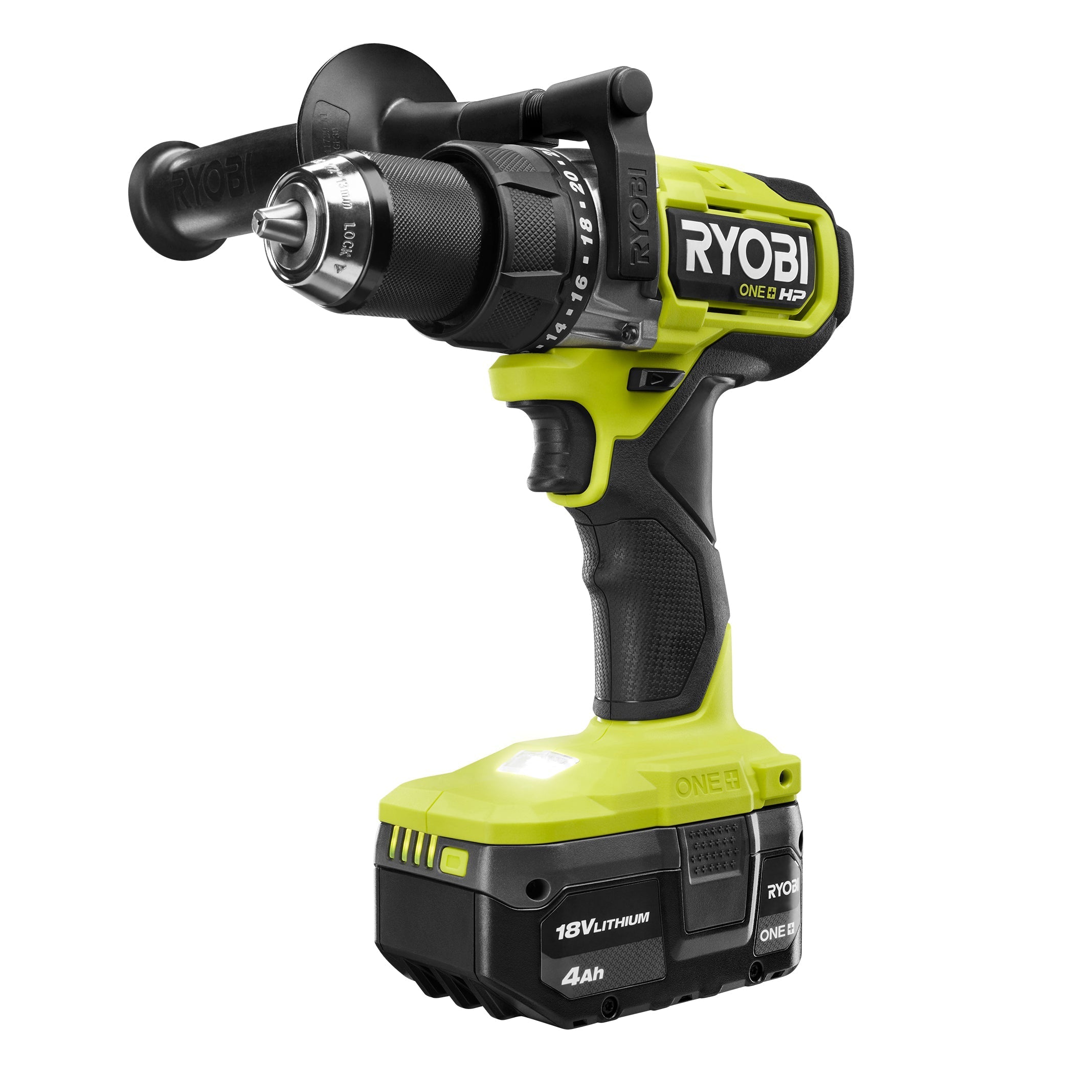 RYOBI ONE+ HP 18V 無刷無繩 1/2 英寸鎚鑽套裝 RYOBI 良明（美行）