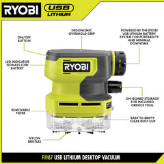 RYOBI USB 鋰桌上型吸塵器套裝-新品獨家販售 RYOBI