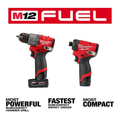 2022新款第 3 代 Milwaukee M12 FUEL 2件工具組合套裝+High Output 2.5AH電池（現貨發售） MILWAUKEE美沃奇（美行）