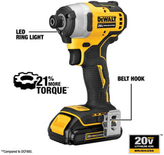 美行DEWALT ATOMIC 20V MAX 電鑽和衝擊起子1.5AH*2組合套裝（預購10-15日） DEWALT得偉（美行）