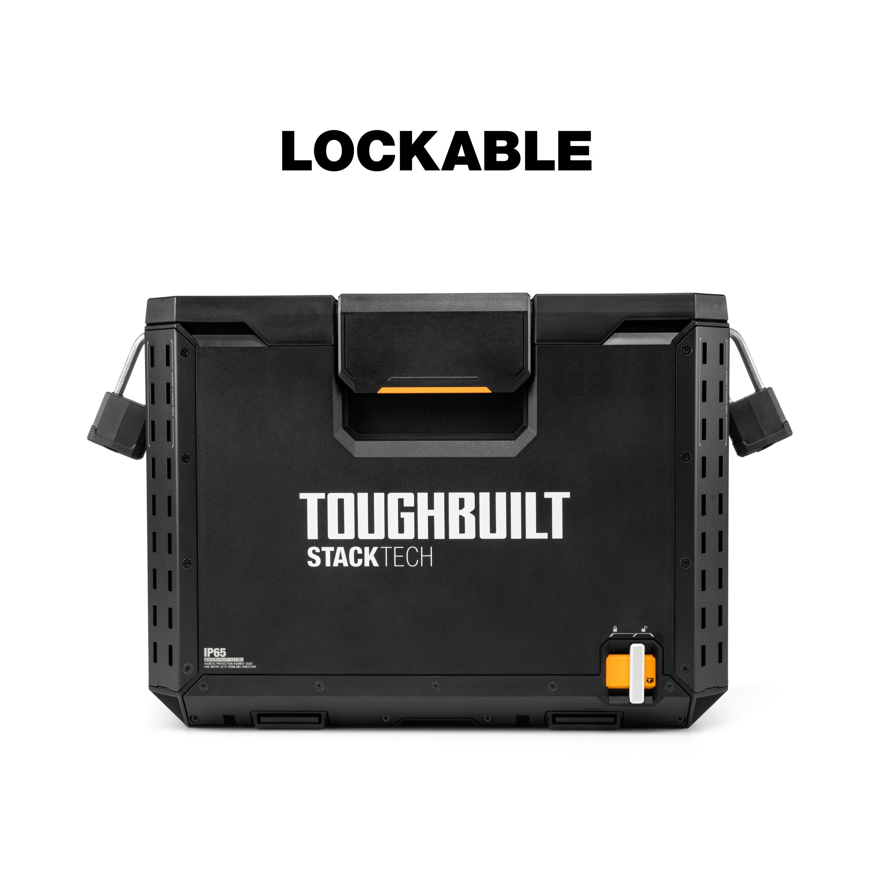 TOUGHBUILT STACKTECH XL 21 吋黑色塑膠可上鎖工具箱 TOUGHBUILT