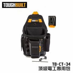 TOUGHBUILT 小型電工工具袋帶存儲 13 隔層 7.5 英寸黑色TB-CT-34 TOUGHBUILT