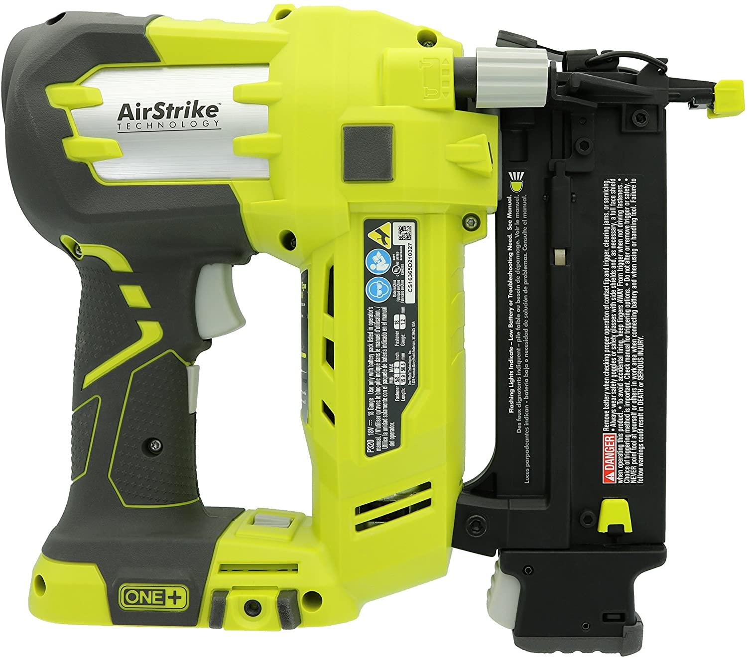 美國Ryobi 良明 P320 Airstrike 18 Volt One+ 鋰離子無線F釘槍(不含電池,僅限電動工具) RYOBI 良明（美行）