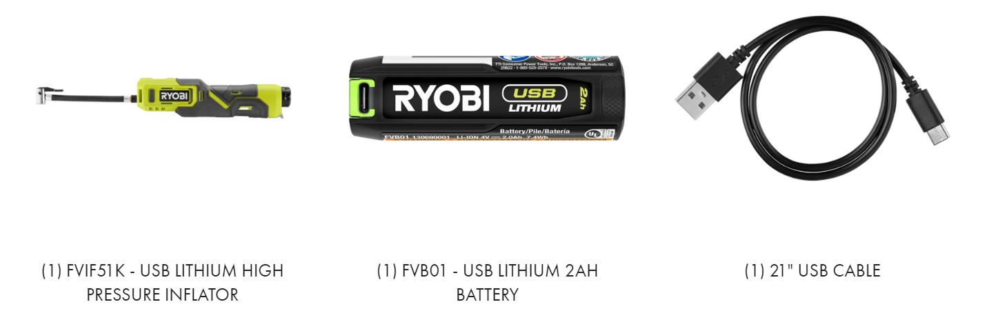 RYOBI USB 鋰高壓充氣機套裝 RYOBI 良明（美行）